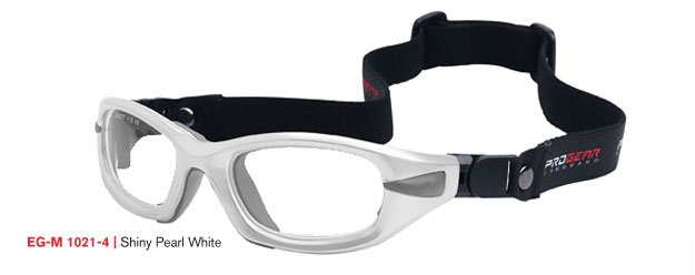 Progear Eyeguard with strap in White