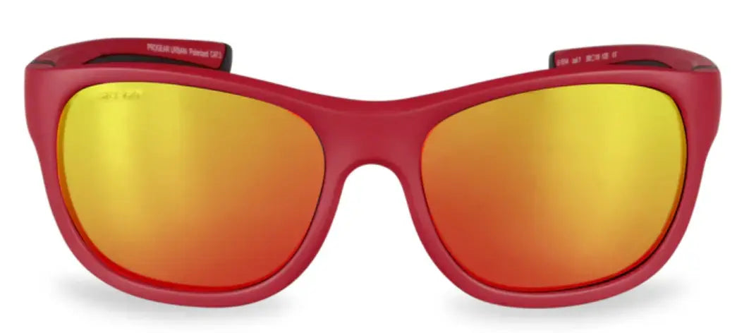 Progear U-1514 sunglasses in red with polarized red mirror lenses