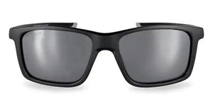Black frame/Polarized Gray with Silver Mirror lenses