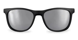 Black frame/Polarized Gray with Silver Mirror lenses