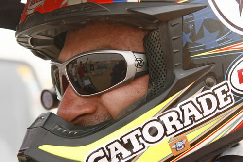 Motorcyclist wearing Raleri Moogrise sunglasses