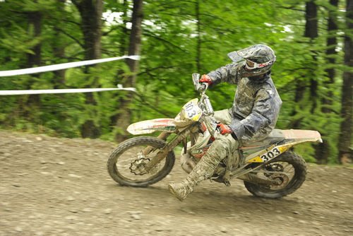 Motocross rider wearing Raleri MTX-N goggles