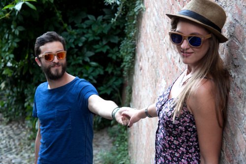 People wearing Raleri Stone Surf Wood sunglasses