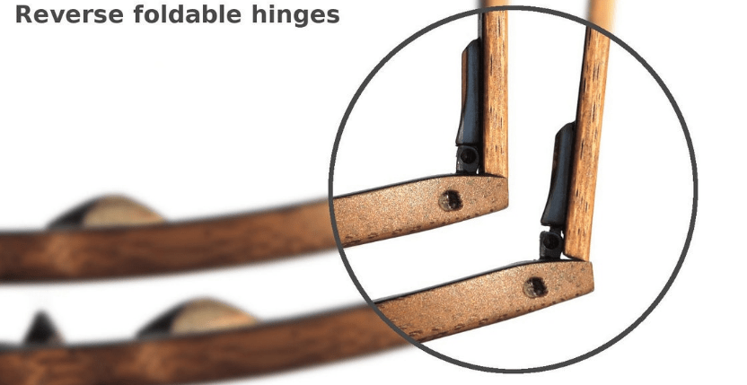 Raleri Wood sunglasses hinges