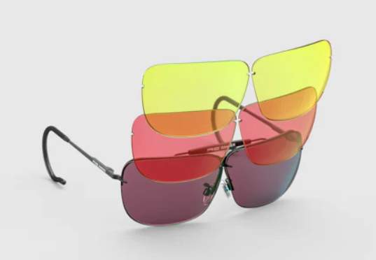 Ranger Classic Shooting Sunglasses Silver frame 160mm length ear/No lenses (for prescription lens insertion)