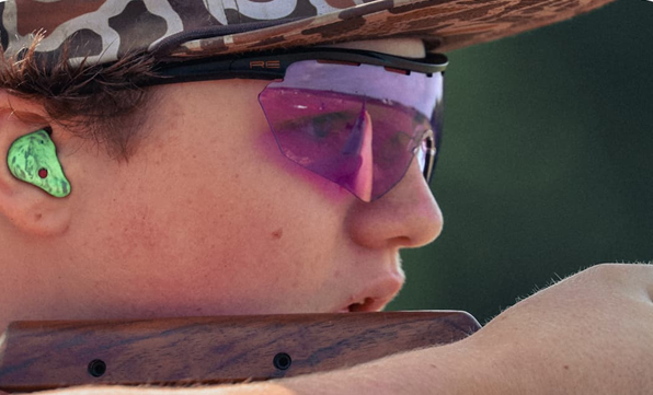 Kid wearing phantom 2.0 shooting glasses