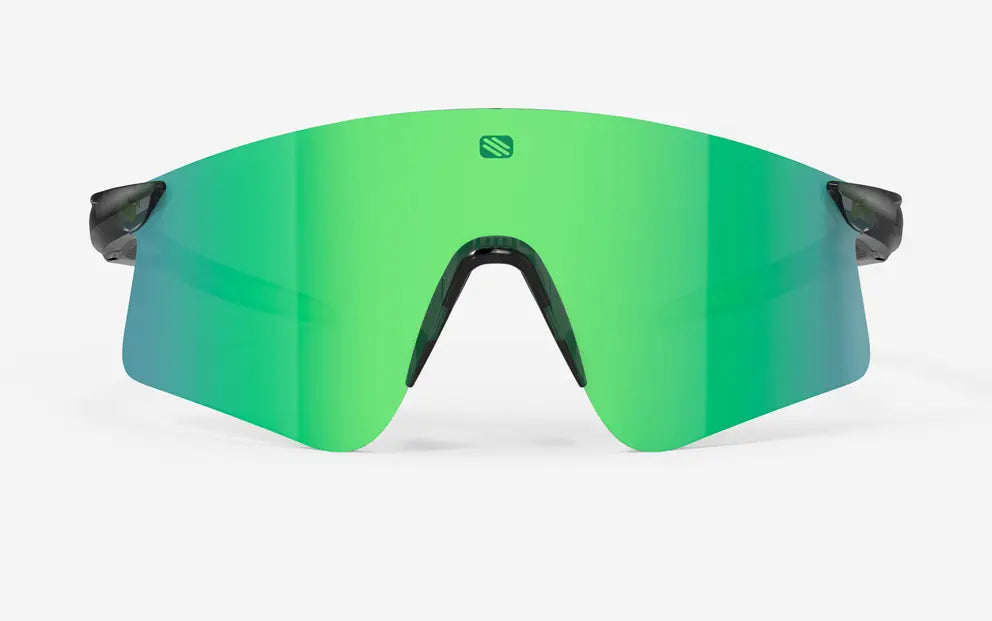 Rudy Project Astral X sunglasses in crystal with green mirror lenses