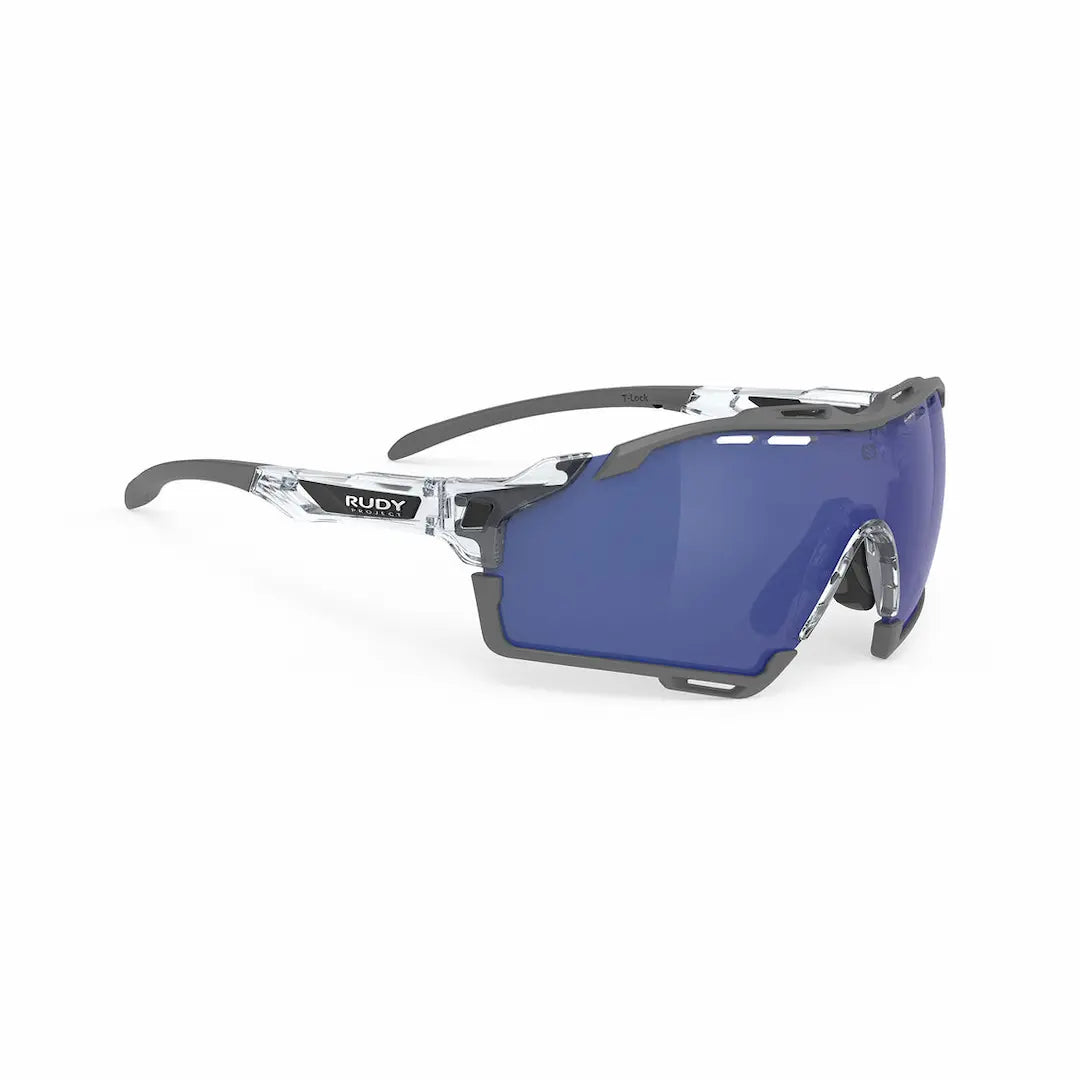 Rudy Project Cutlines sunglasses in Crystal with ML blue lenses