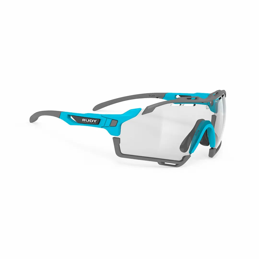 Rudy Project Cutline sunglasses in Lagoon with light changing laser black lenses