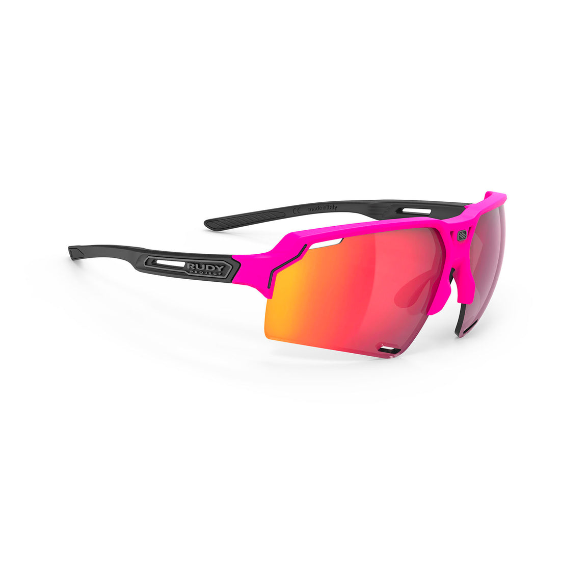 Rudy Project Deltabeat Pink Fluo-Black Matte/Multilaser Red