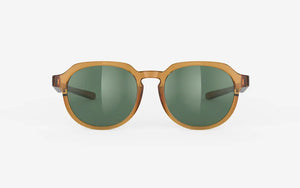 Crystal Butterscotch frame/Green lenses