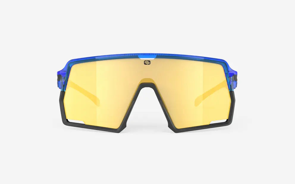 Rudy Project Kelion sunglasses in blue with yellow mirror lenses