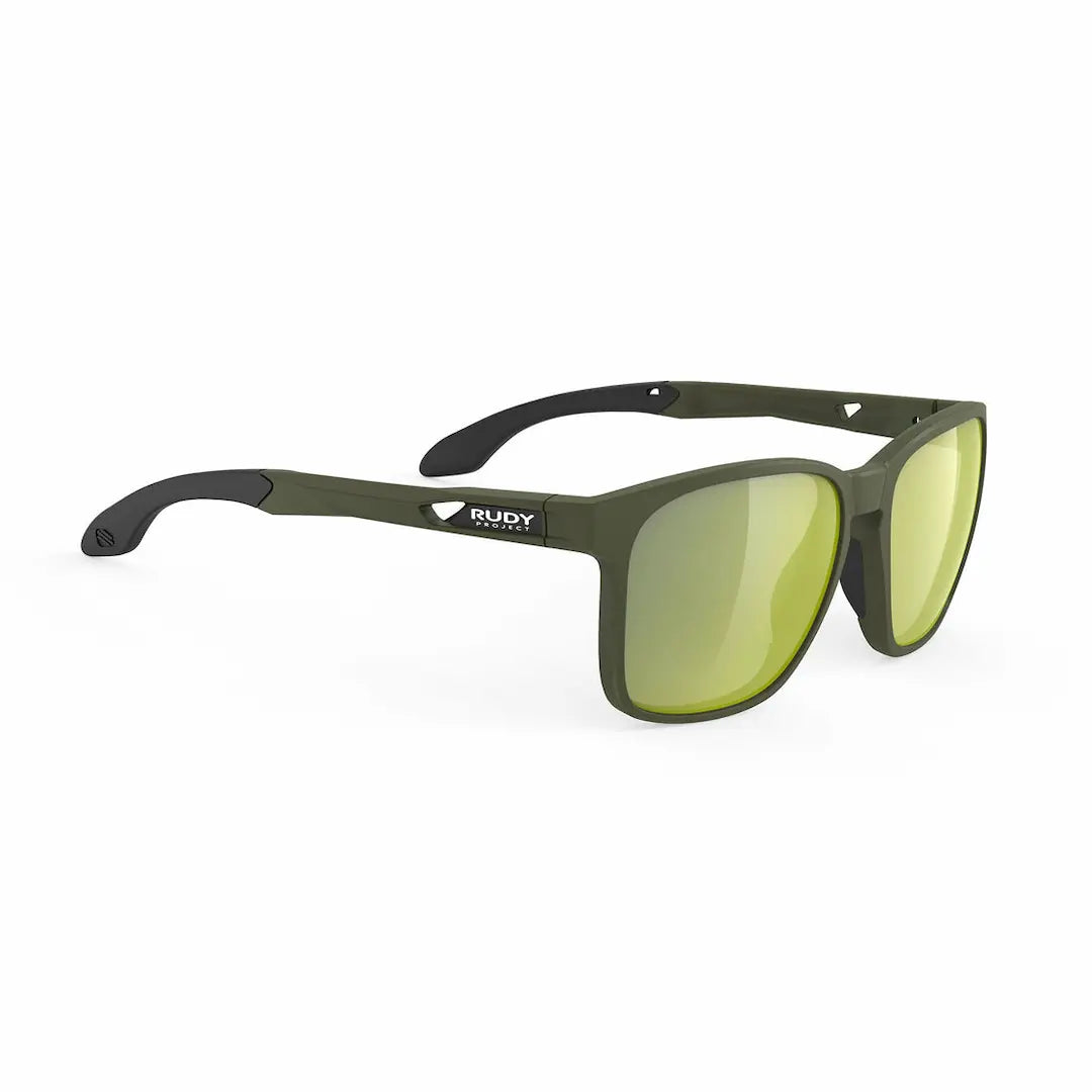 Rudy Project Lightshifter A sunglasses in olive with green mirror lenses