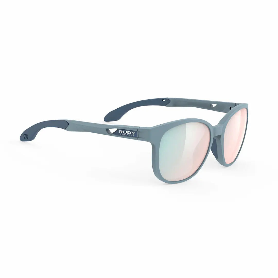 Rudy Project Lightflow B sunglasses in Glacier matte with mirrored lenses