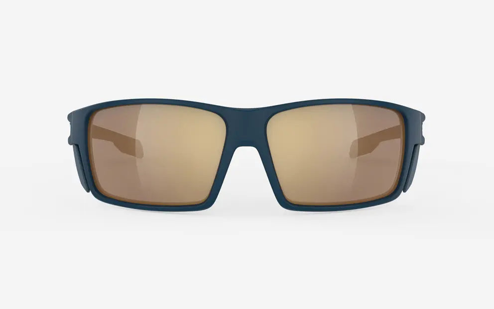 Rudy Project Nyad sunglasses in navy with light changing crimson lenses for mountaineering
