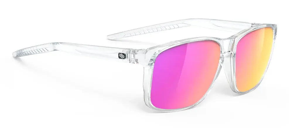Rudy Project Overlap sunglasses in crystal with sunset mirror lenses