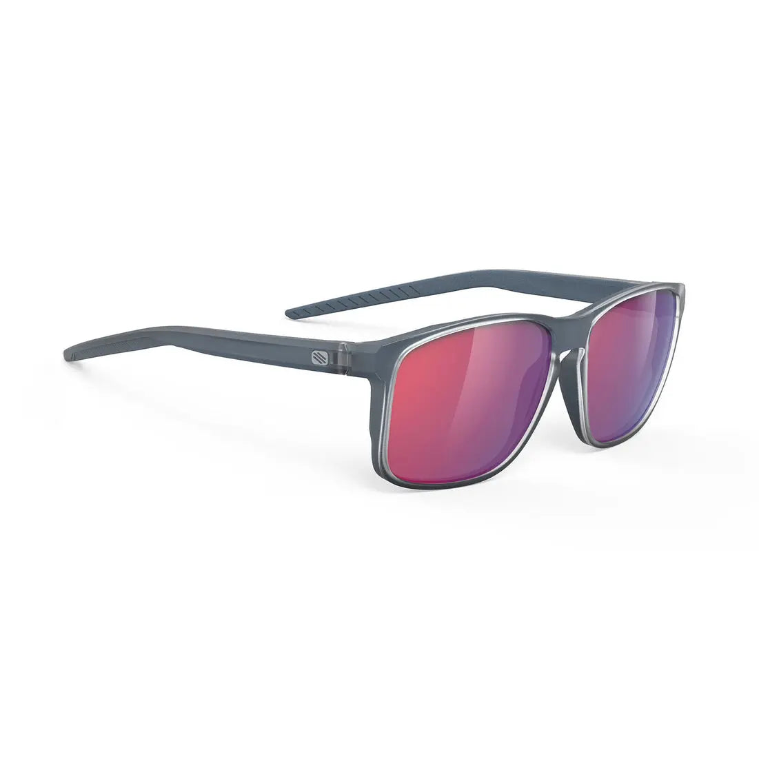 Rudy Project Overlap sunglasses in ice blue metal with red mirror lenses