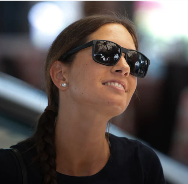 Person wearing Rudy Project Overlap sunglasses