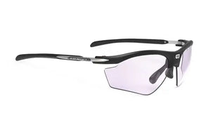 Matte Black frame/ImpactX Clear to Laser Purple Golf (light changing) lenses (golf/pickleball)