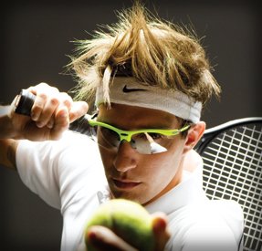Tennis player wearing Rudy Project Rydon Sunglasses