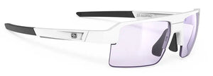 White Gloss frame/ImpactX Photochromic 2 Laser Purple Golf/Pickleball (light changing) lenses