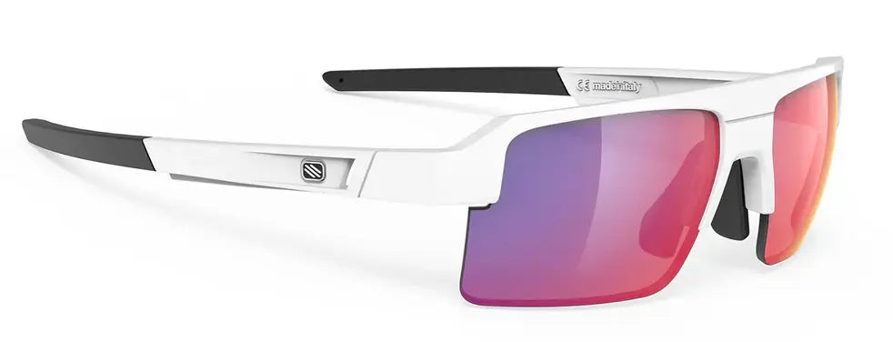 Rudy Project Sirius sunglasses in white with red mirror lenses