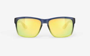 Crystal Blue Avio-Apple Green Fade Gloss frame/Multilaser Yellow lenses
