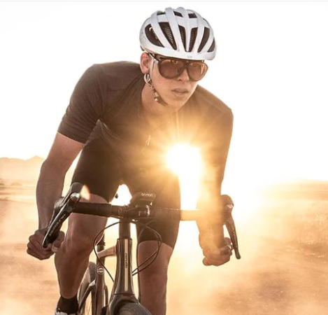 Cyclist wearing Rudy Project Stardash sunglasses
