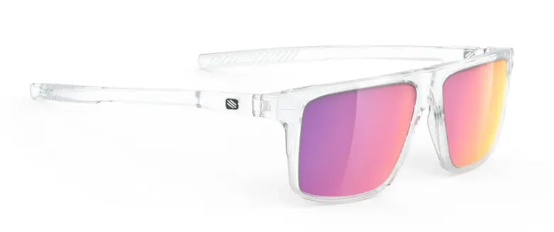 Rudy Project Stellar sunglasses in crystal with sunset mirror lenses