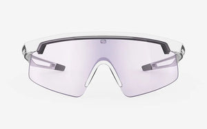 White Gloss frame/ImpactX Photochromic (light changing) 2 Laser Purple (golf/pickleball)