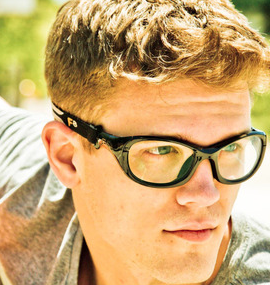 Person wearing Liberty Sport All Pro Goggles