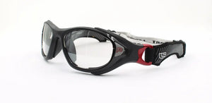Matte Black- Crimson frame/Clear Silver lenses
