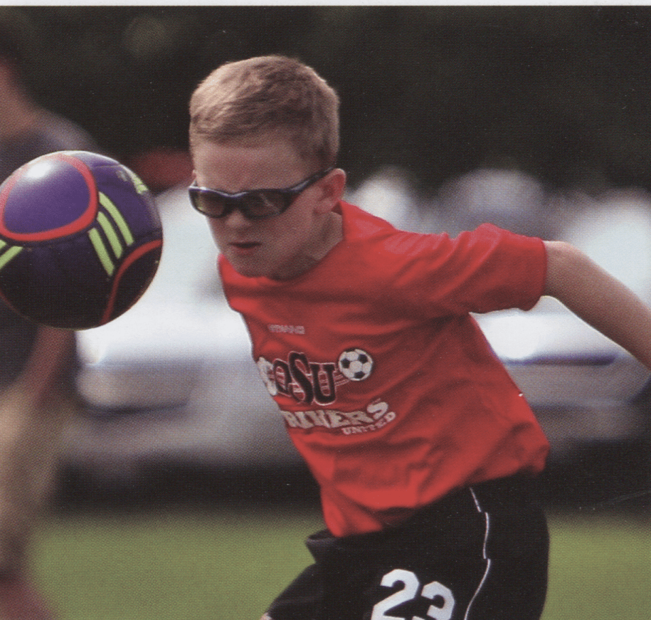 Kid wearing Morpheus glasses