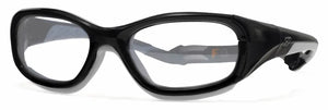 Shiny Black-Gray frame/Clear Silver lenses (one size)