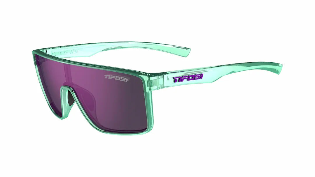 Tifosi Sanctum sunglasses in aqua with rose mirror