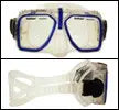 SeaVision 2000 Legacy Dive Mask Clear Skirt with Orange Accent and Clear Lenses