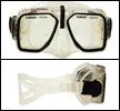 SeaVision 2000 Legacy Dive Mask Clear Skirt with Ice Orange Accent and Clear Lenses