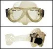SeaVision 2200 Ultra Dive Mask Black Skirt with Black Accent and Clear Lenses