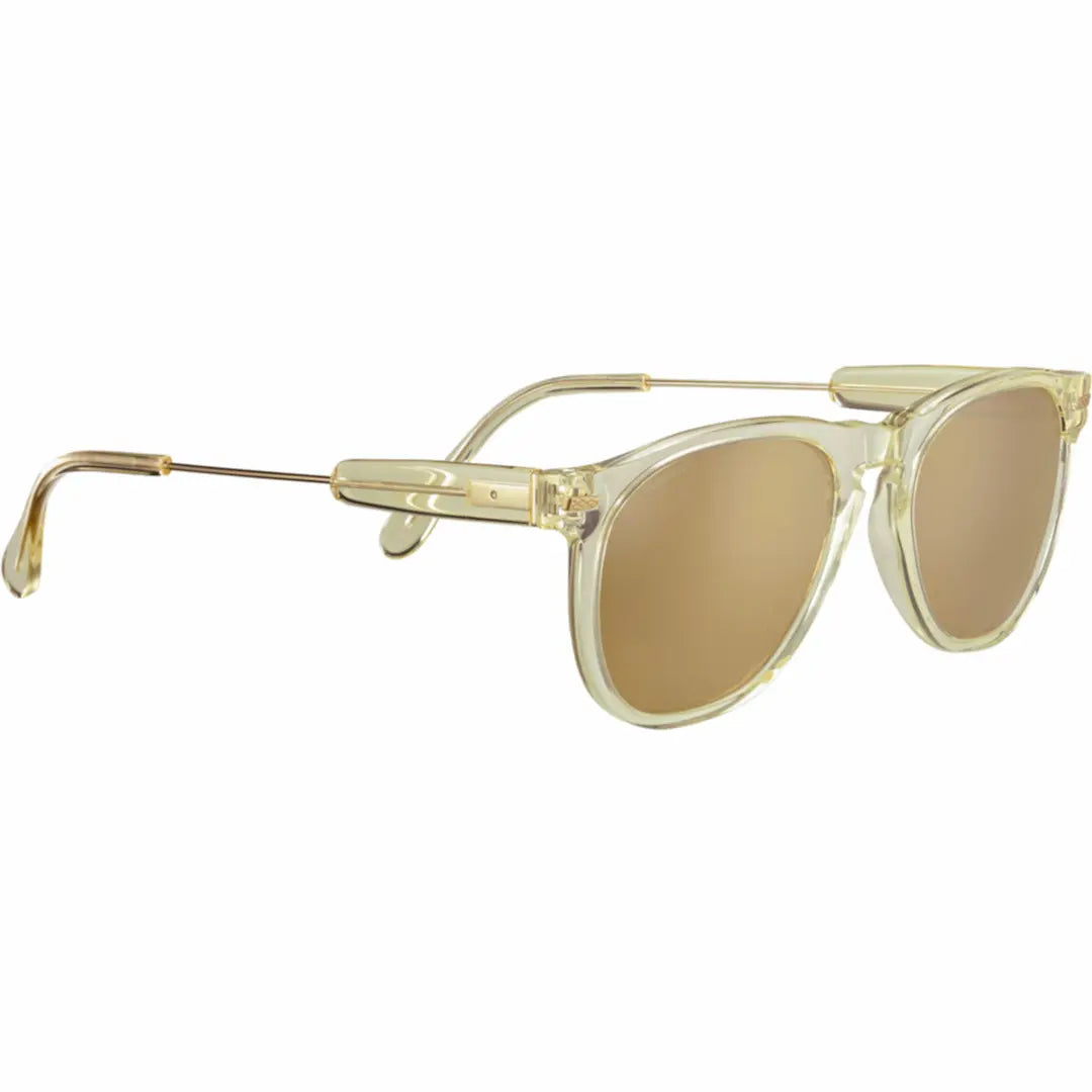 Serengeti Amboy sunglasses in Champagne with polarized drivers gold glass lenses