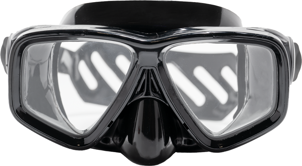 SeaVision 2100 Dive Mask Black Skirt with Black Accent and Clear Lenses