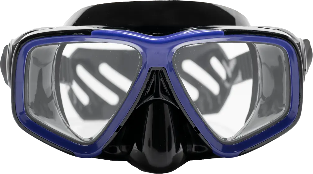 SeaVision 2100 Dive Mask Black Skirt with Purple Accent and Clear Lenses