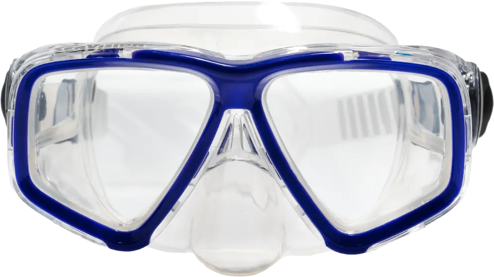 SeaVision 2100 Dive Mask Clear Skirt with Purple Accent and Clear Lenses