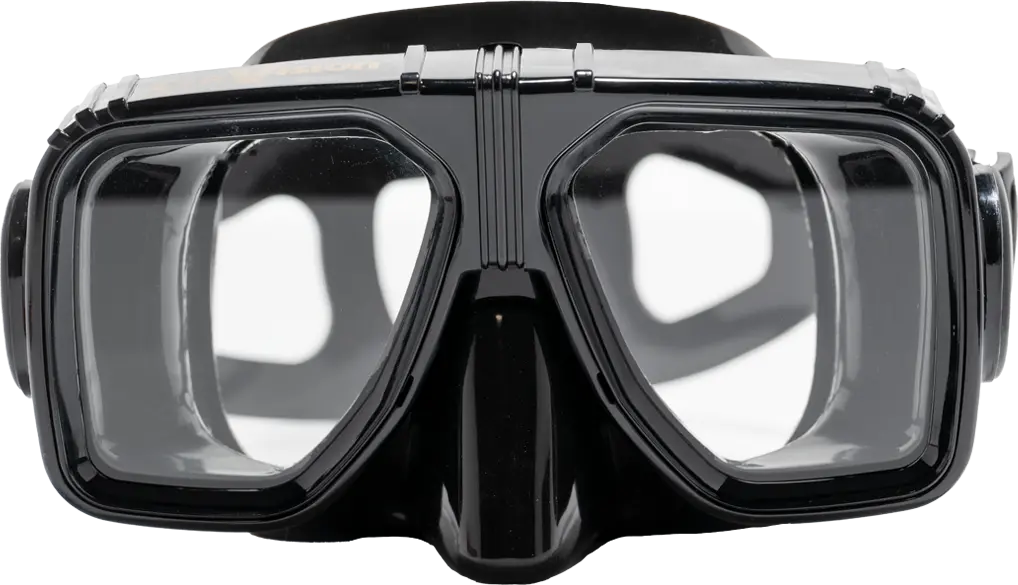SeaVision 2000 Legacy Dive Mask Black Skirt with Black Accent and Clear Lenses