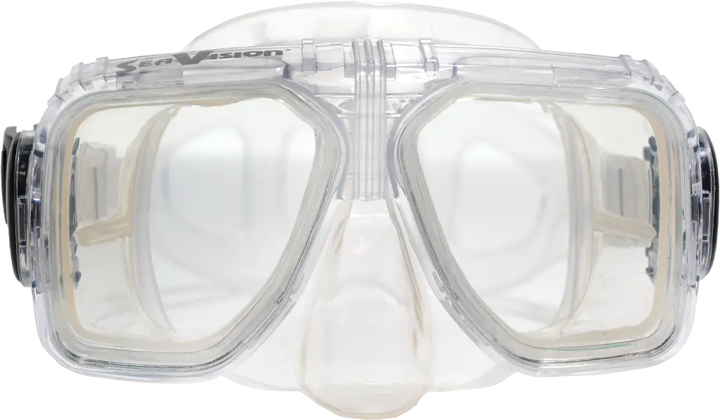 SeaVision 2000 Legacy Dive Mask Clear Skirt with Accent Clear and Clear Lenses