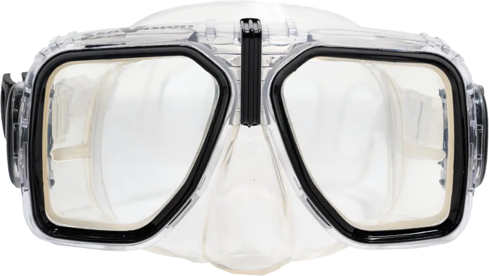 SeaVision 2000 Legacy Dive Mask Clear Skirt with Black Accent and Clear Lenses