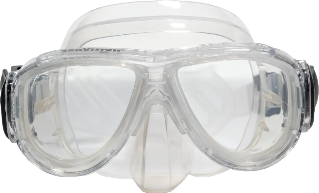 SeaVision 2200 Ultra Dive Mask Clear Skirt with Clear Accent and Clear Lenses