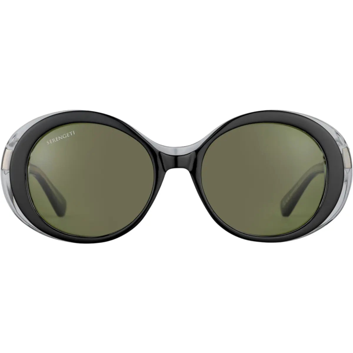 Serengeti Bacall Sunglasses in Black Transparent with Polarized lenses