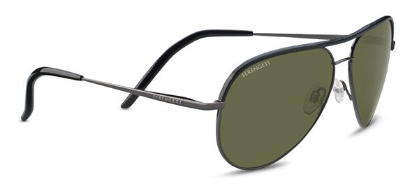 Serengeti Carrara Leather Gunmetal/Polarized 555nm