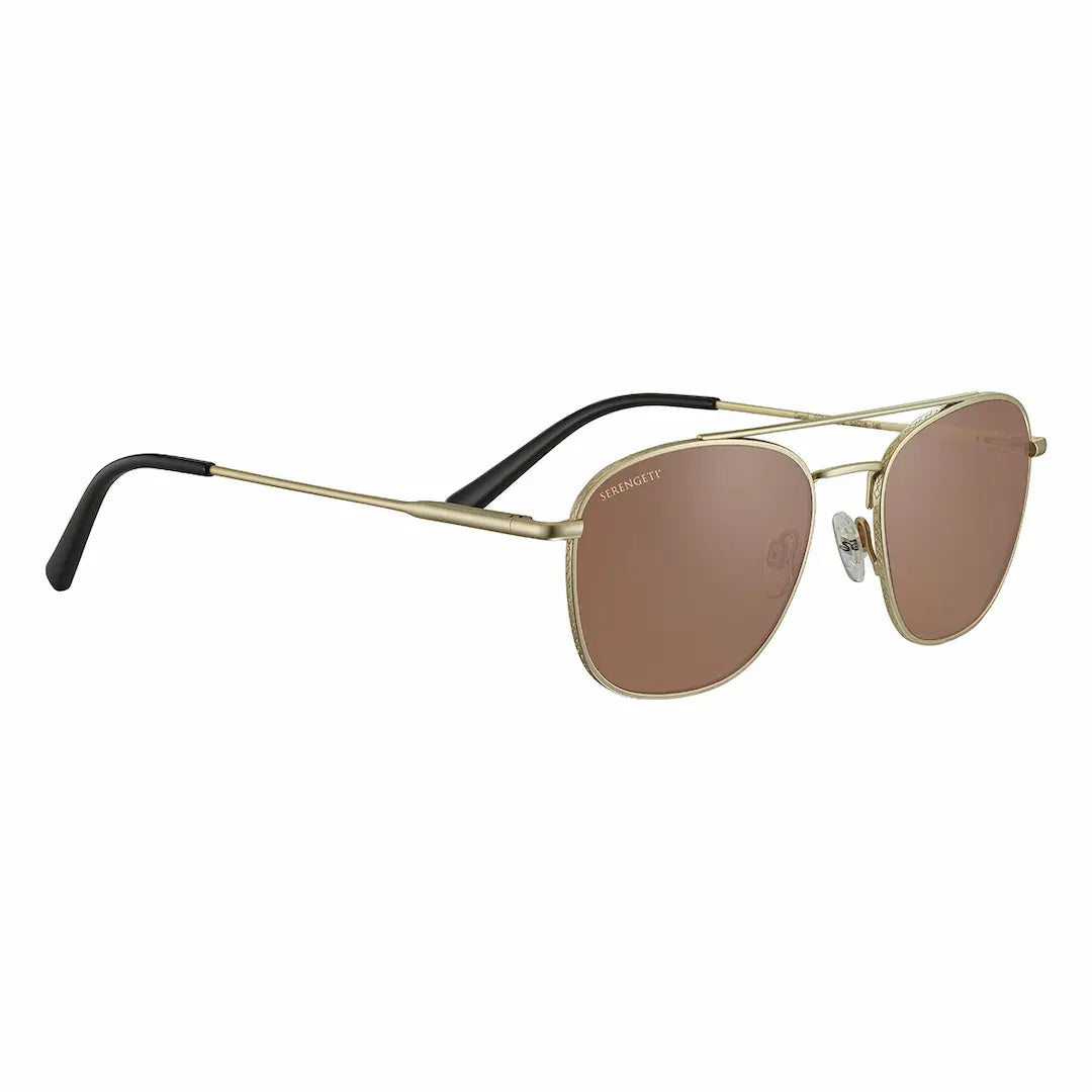 Serengeti Carroll sunglasses in Gold with polarized drivers lenses