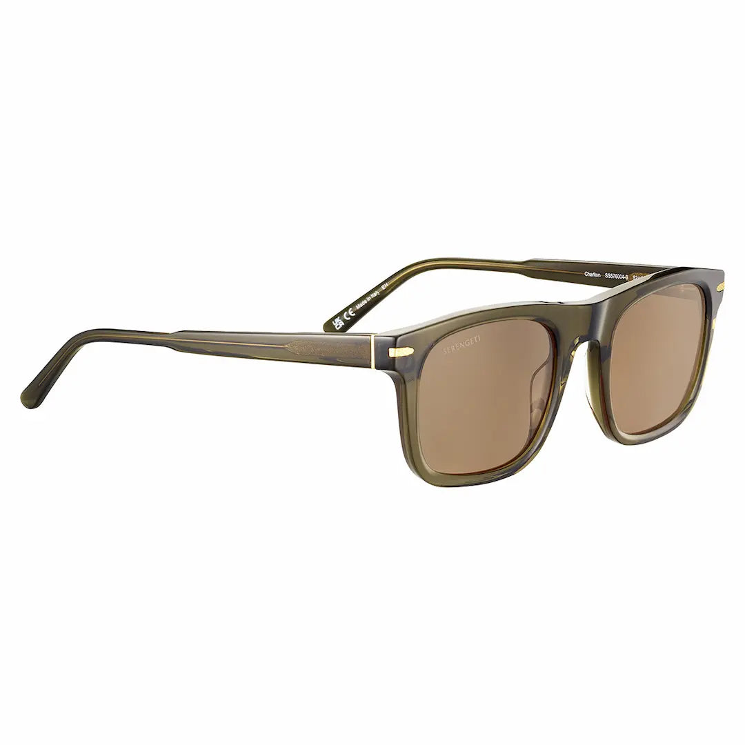 Serengeti Charlton sunglasses in green with polarized drivers lenses